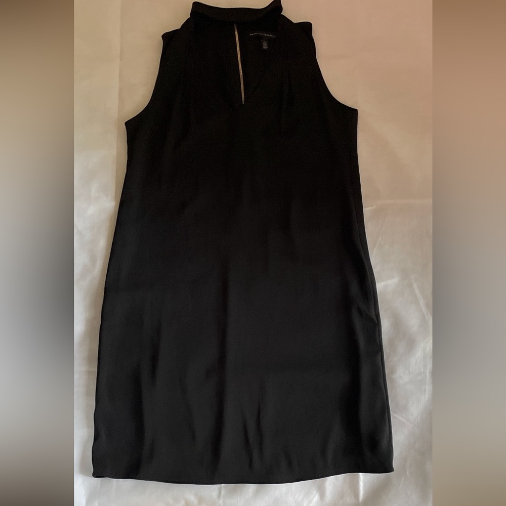 White House Black Market Classic Black Sleeveless Dress Size 0